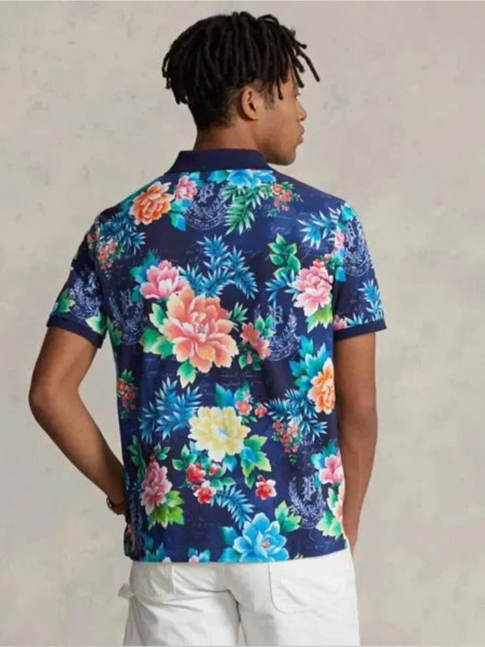 Polo Ralph Lauren Floral Mesh Polo Shirt Blue Print Big & Tall Men’s 2XB